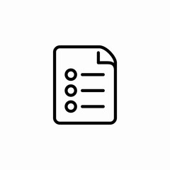 list points document icon sign vector