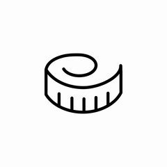 measuring tape icon sign vector