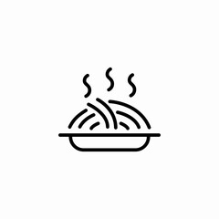 spaghetti meal icon sign vector