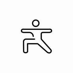 standing exercises icon sign vector