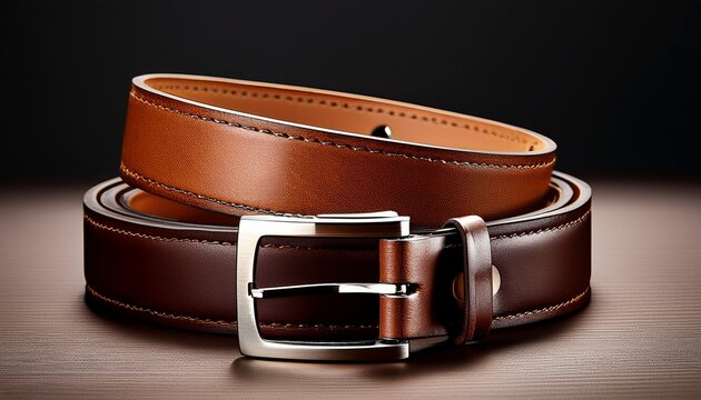 leather belt isolated on background