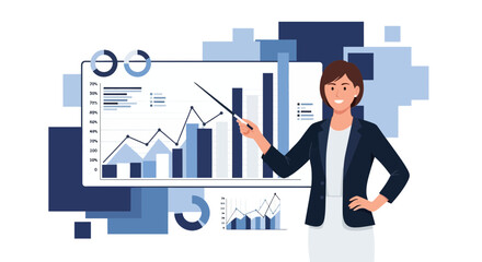Presenting Financial Data: A Clear Diagram of Growth and Business Performance Analysis