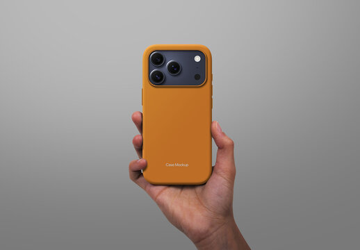 Phone Case Mockup &ndash; Phone 17 Hand Holding