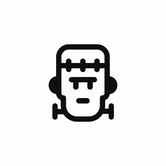 frankenstein face icon sign vector