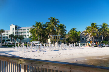 Palm-lined paradise at a Key West beachfront hotel