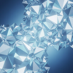 Obraz premium Icy Blue Polygonal Crystal Background