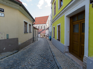 Znojmo, Czech Republic - August 10, 2025: Cityscape. Urban architecture. Street view