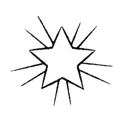 手描きの星