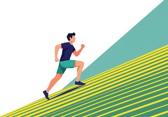 illustration of a running man