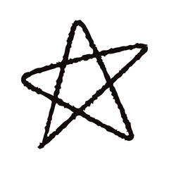 手描きの星
