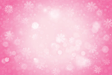 Realistic pink snowflake background with subtle color variations