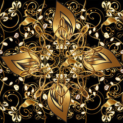 abstract background with gold ornament
