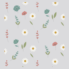 Obraz premium Vector floral seamless colorful luxury pattern design background ditsy floral1