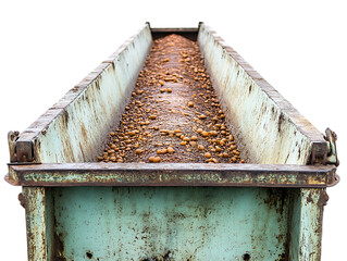 Close up of a beehive entrance filled with bees and honey on a transparent background isolated on transparent background