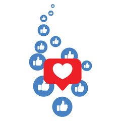 social media reaction icons background