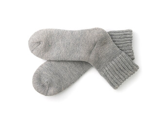 Thick Winter Socks Isolated, Warm Sportswear, Classic Unisex Cotton Socks, Casual Hosiery