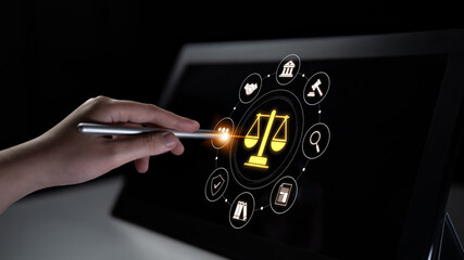 Justice system ensures legal governance and fairness. Justice system protects rights, system...