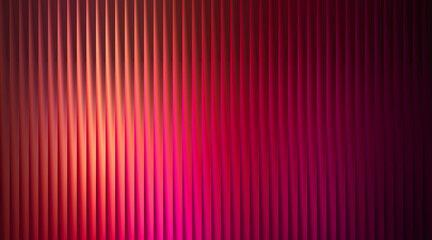 Creative design illustration of abstract background with vertical ribbed texture illuminated by warm orange and cool pink light