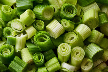 Sliced Leeks Highlighting Circular Rings