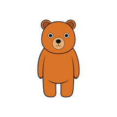 Fototapeta premium Adorable cartoon bear illustration perfect for children's designs and friendly wildlife themes, representing a cute character