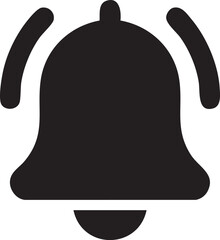 Notification Bell Icon Black Silhouette