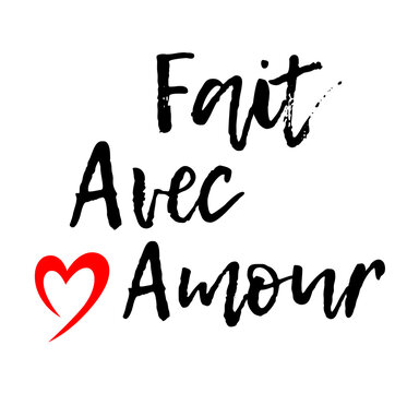 Fait avec amour symbole illustration