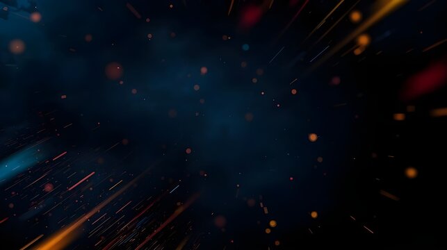 Create a dramatic and intense YouTube thumbnail background with a dark, moody aesthetic. 
Use a deep navy blue and black gradient as the main background. 
Add abstract dynamic energy elements 