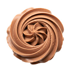 Decadent chocolate frosting swirl, perfect for cakes, desserts, and sweet creations