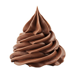 Delicious chocolate swirl soft serve ice cream perfect for dessert advertising and sweet treat concepts