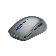 Sleek wireless computer mouse design with glowing blue accents for modern computing