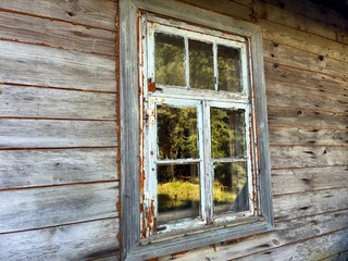 Old Timber Façade with Vintage Window Detail