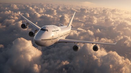 Airplane in the sky. Airbus in flight