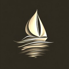 sailboat gliding over calm water during sunset in a serene setting