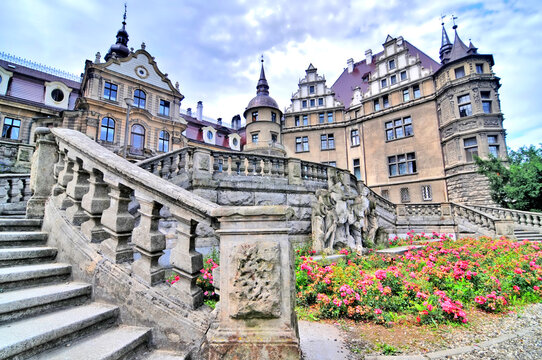 The Moszna Castle   historic castle and palace located in the small village of Moszna, in southwestern Poland. 
