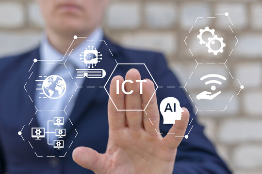 ICT Information Communication Technology Internet concept.