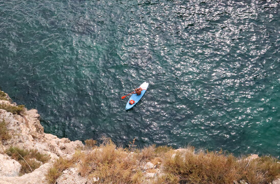 kite surfing in the sea