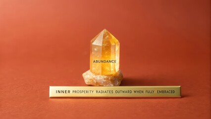 Single Perfectly Formed Citrine Crystal Displaying Abundance