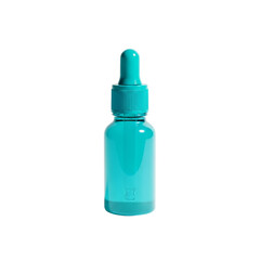 Turquoise Dropper Bottle Mockup on Transparent Essential Oil Serum Medicine Packaging Design on transparent background