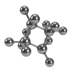 3d molecular structure model isolated on transparent background