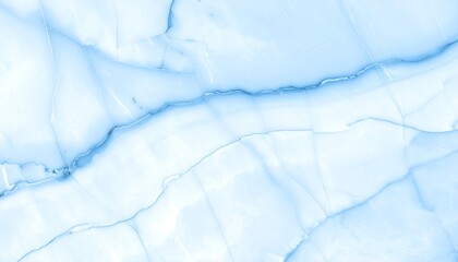 Obraz premium An abstract close-up displays a luminous, swirling pattern of light blue with darker vein-like fissures. The texture resembles polished stone