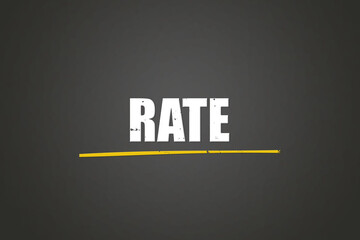 Rate (rate) - A blackboard with white text.