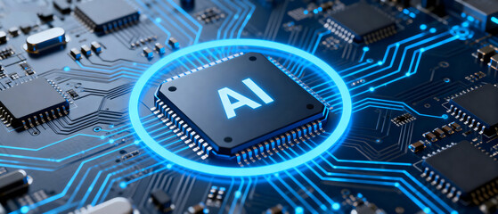 Artificial Intelligence Chip on Circuit Board Showing Tech Advancements