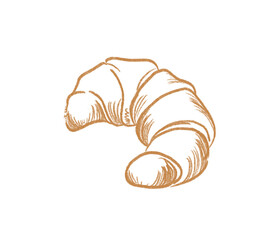 croissant isolated on white