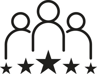 Customer Satisfaction Icon Set &ndash; Feedback, Rating, and Service Quality Symbols for Business Design
