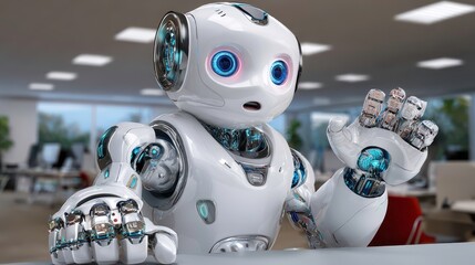 Cute Robot AI Assistant - Future Tech, Robotics, Automation