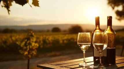 Vineyard Wine Tasting at Sunset | Bottles & Glasses - travel lifestyle