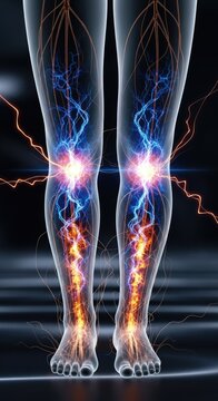 Restless leg syndrome: limb agitation, neural dysfunction, nocturnal distress, muscle spasm, circulatory problem, body unease, motor compulsion, vascular concern, chronic ailment, sensory irritation,