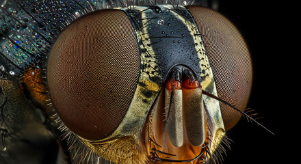 Housefly Eyes Close-Up