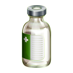 Vaccine or Medicine Injection Bottle