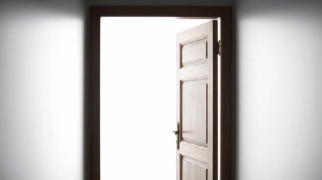 Bright Light Shines Through an Open Door, Symbolizing Hope